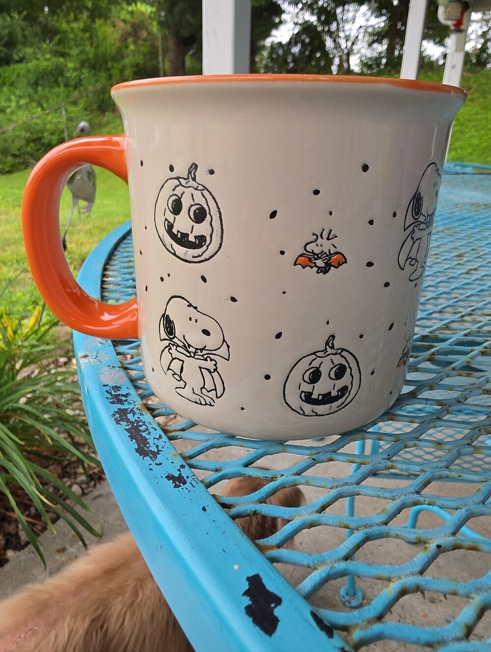 Large Peanuts Halloween Mug Snoopy Woodstock Ceramic by Gibson - Picture 2 of 7